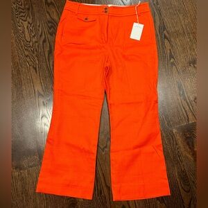 J.Crew Bright Orange Textured Wide-Leg Pants – Size 12
